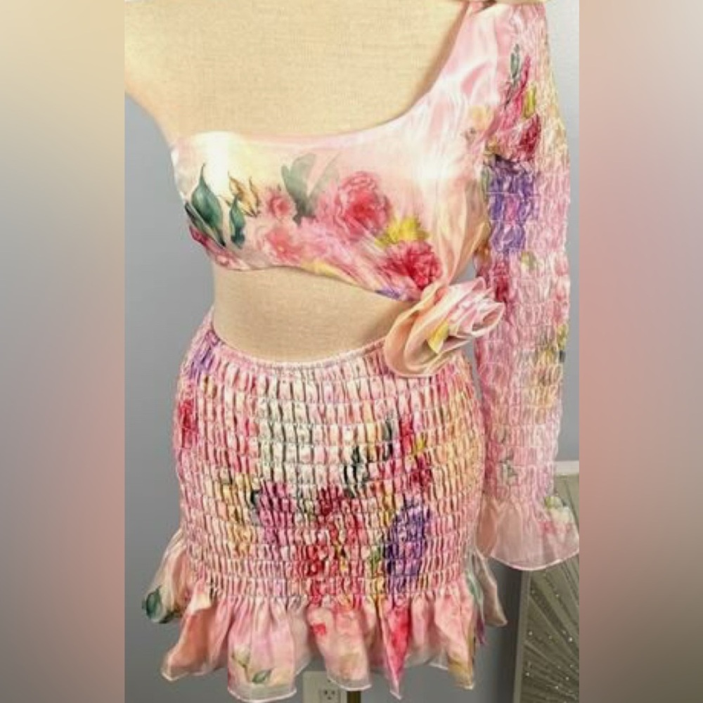 For Love And Lemons Pink Cutout Dress, Size S